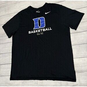 Nike Duke Blue Devils Basketball Elite Black T Shirt Athletic Cut Size 2XL